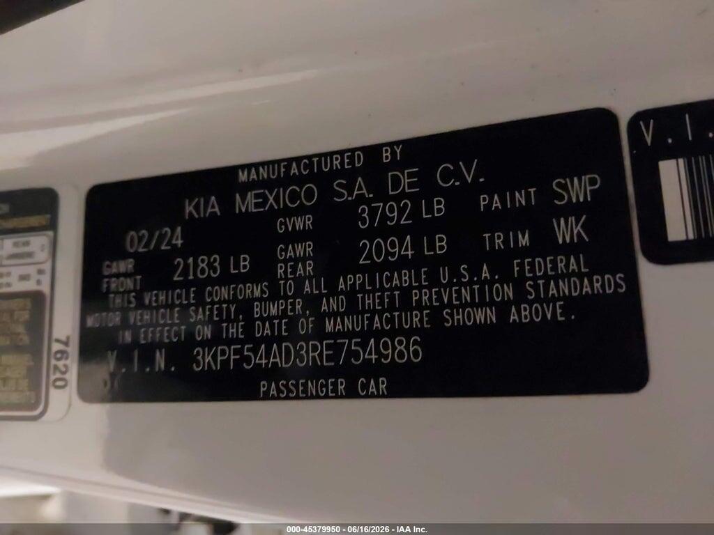 3KPF54AD3RE754986 2024 KIA FORTE photo no. 9