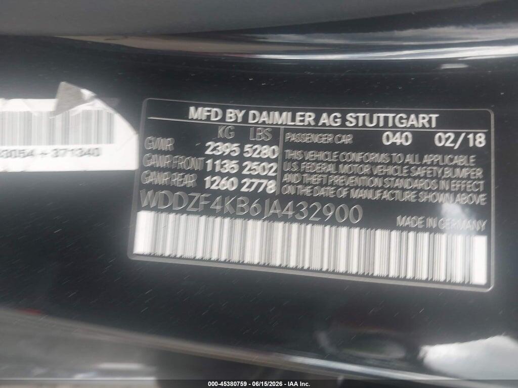 WDDZF4KB6JA432900 2018 MERCEDES-BENZ E 300 photo no. 9