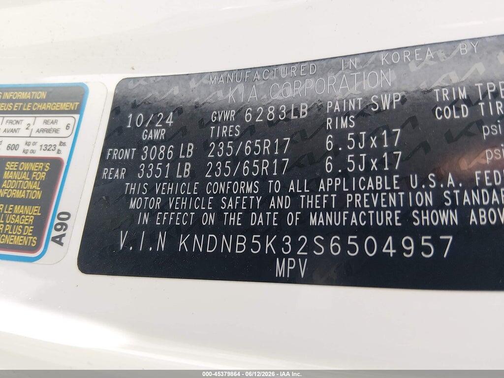 KNDNB5K32S6504957 2025 KIA CARNIVAL MPV photo no. 9