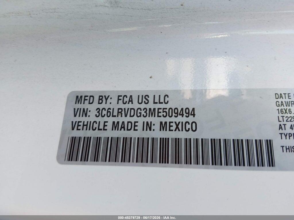 3C6LRVDG3ME509494 2021 RAM PROMASTER 2500 photo no. 9