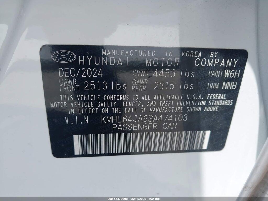 KMHL64JA6SA474103 2025 HYUNDAI SONATA photo no. 9