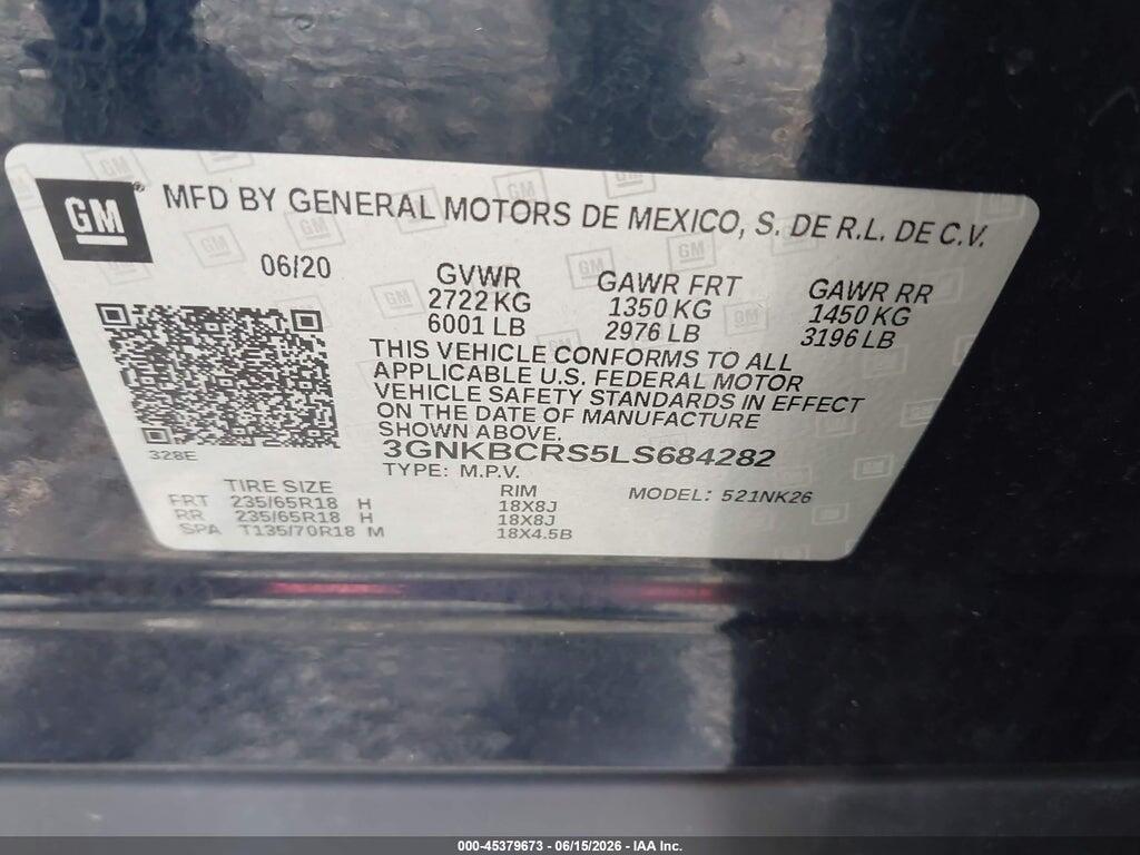 3GNKBCRS5LS684282 2020 CHEVROLET BLAZER photo no. 9