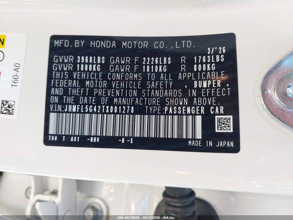 JHMFL5G42TX001278 2026 HONDA CIVIC TYPE R photo no. 9