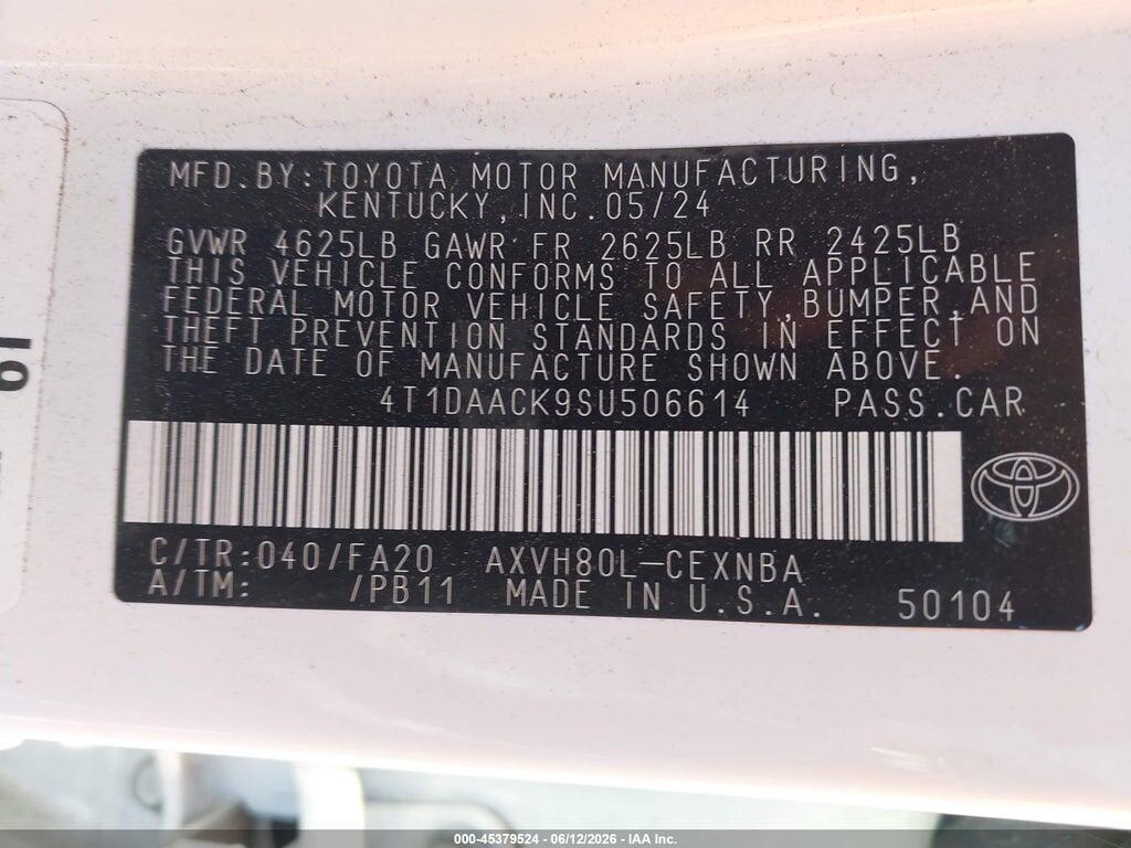 4T1DAACK9SU506614 2025 TOYOTA CAMRY photo no. 9