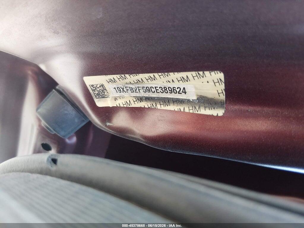 19XFB2F59CE389624 2012 HONDA CIVIC photo no. 9