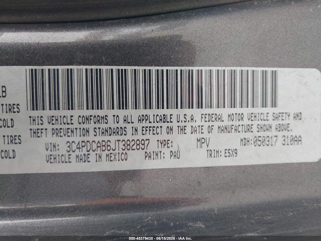 3C4PDCAB6JT382897 2018 DODGE JOURNEY photo no. 9