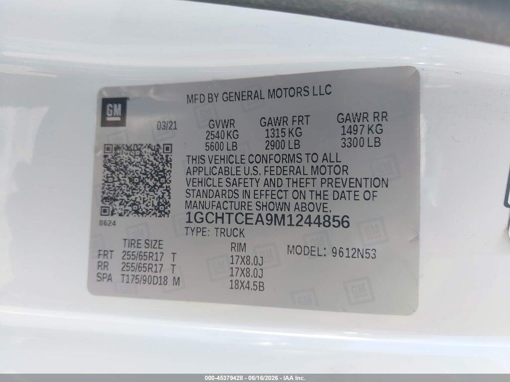 1GCHTCEA9M1244856 2021 CHEVROLET COLORADO photo no. 9