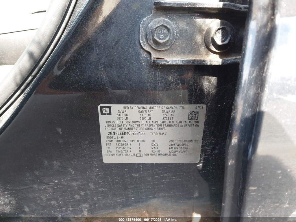 2GNFLEEK4C6239465 2012 CHEVROLET EQUINOX photo no. 9