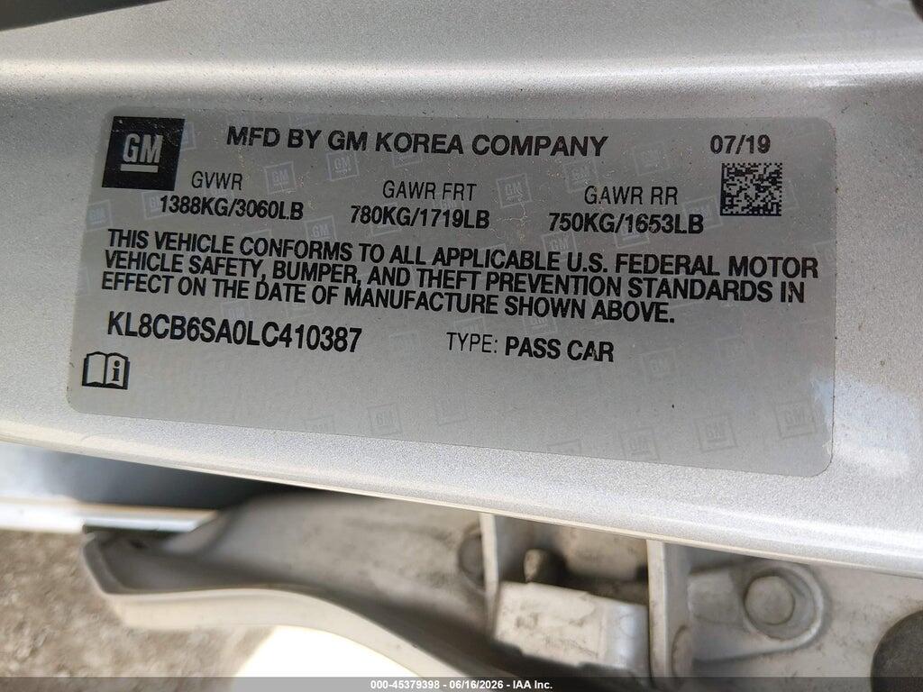 KL8CB6SA0LC410387 2020 CHEVROLET SPARK photo no. 9