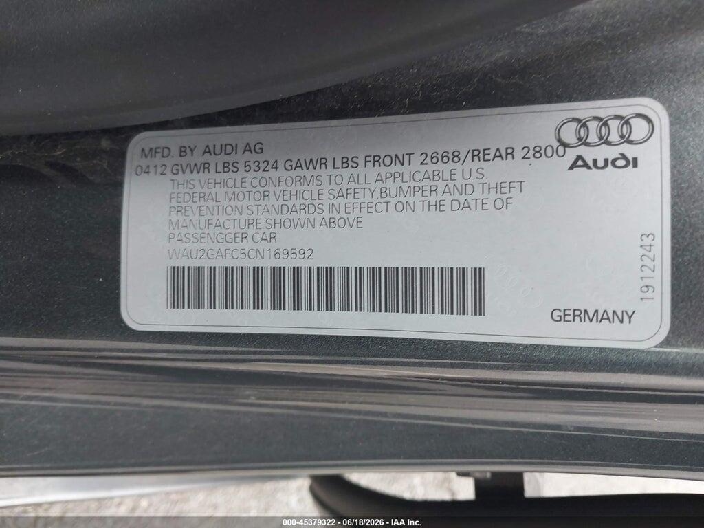 WAU2GAFC5CN169592 2012 AUDI A7 photo no. 9