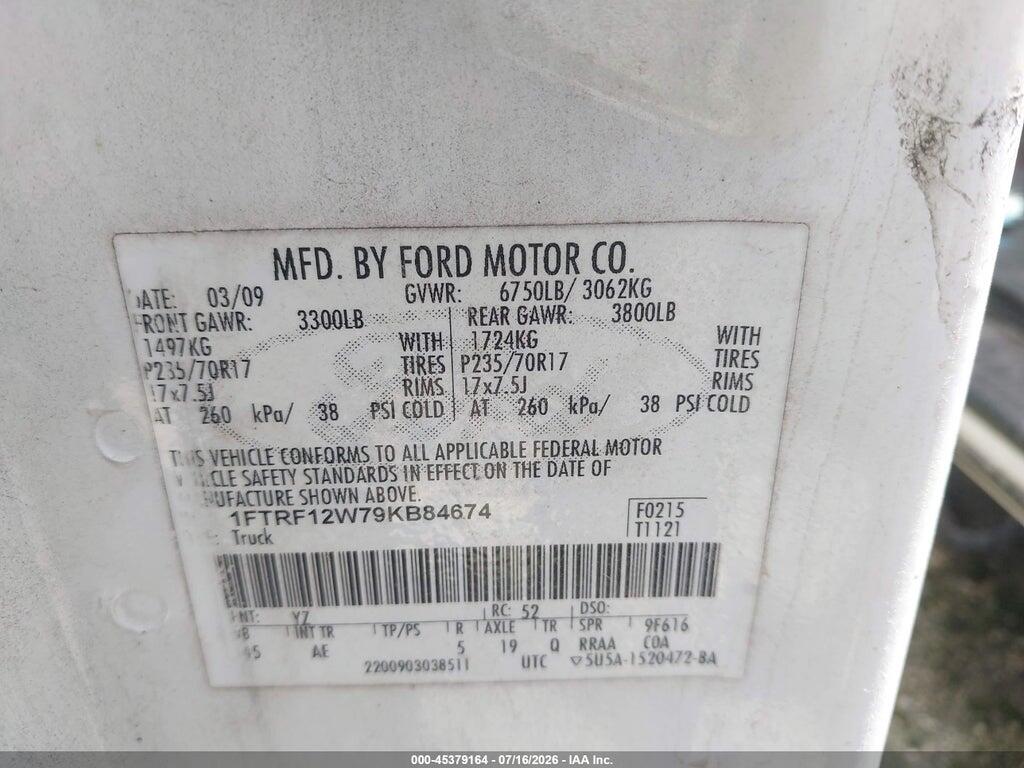 1FTMF1CM4BFD15842 2011 FORD F-150 photo no. 9