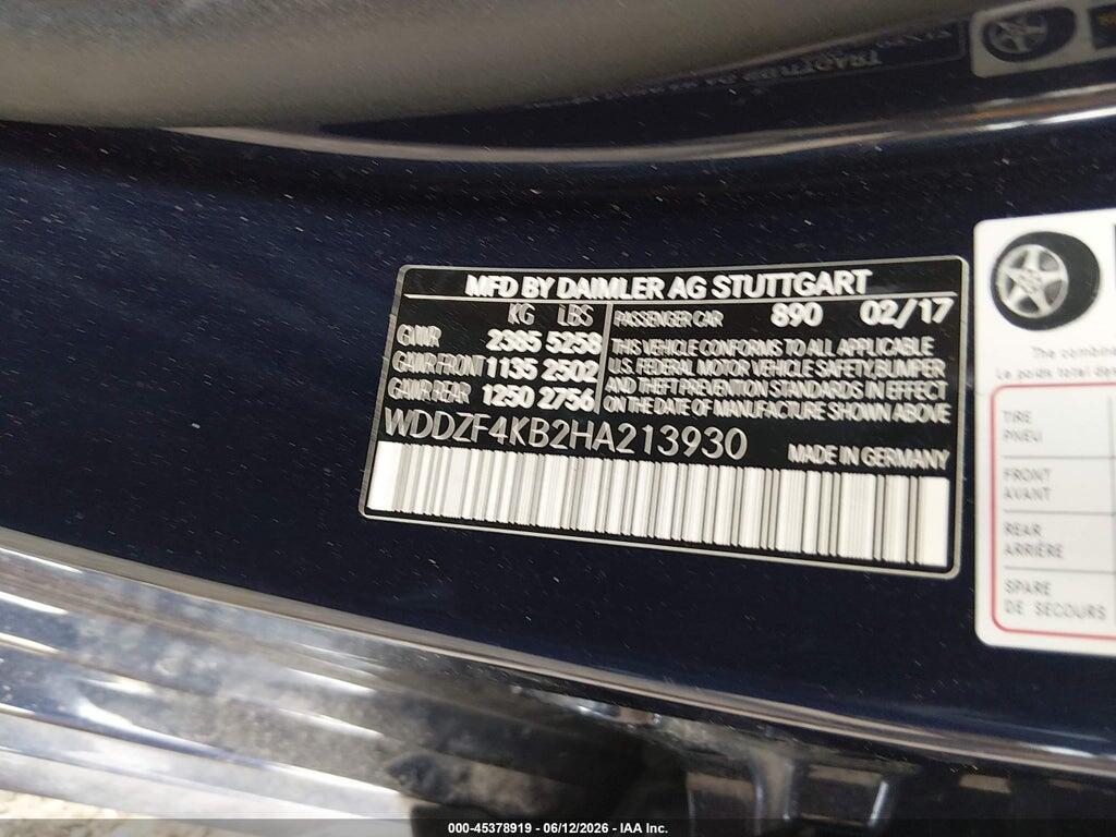 WDDZF4KB2HA213930 2017 MERCEDES-BENZ E 300 photo no. 9