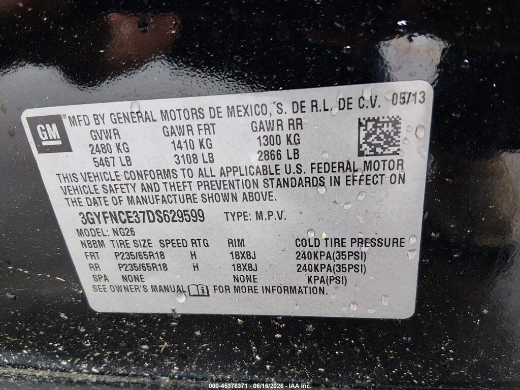 3GYFNCE37DS629599 2013 CADILLAC SRX photo no. 9