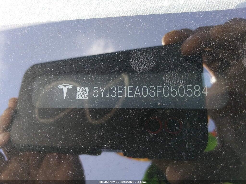 5YJ3E1EA0SF050584 2025 TESLA MODEL 3 photo no. 9