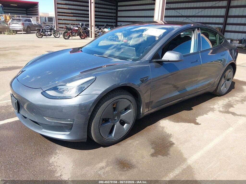 5YJ3E1EA7NF122076 2022 TESLA MODEL 3 photo no. 2