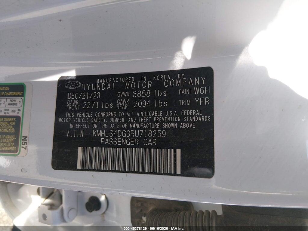 KMHLS4DG3RU718259 2024 HYUNDAI ELANTRA photo no. 9