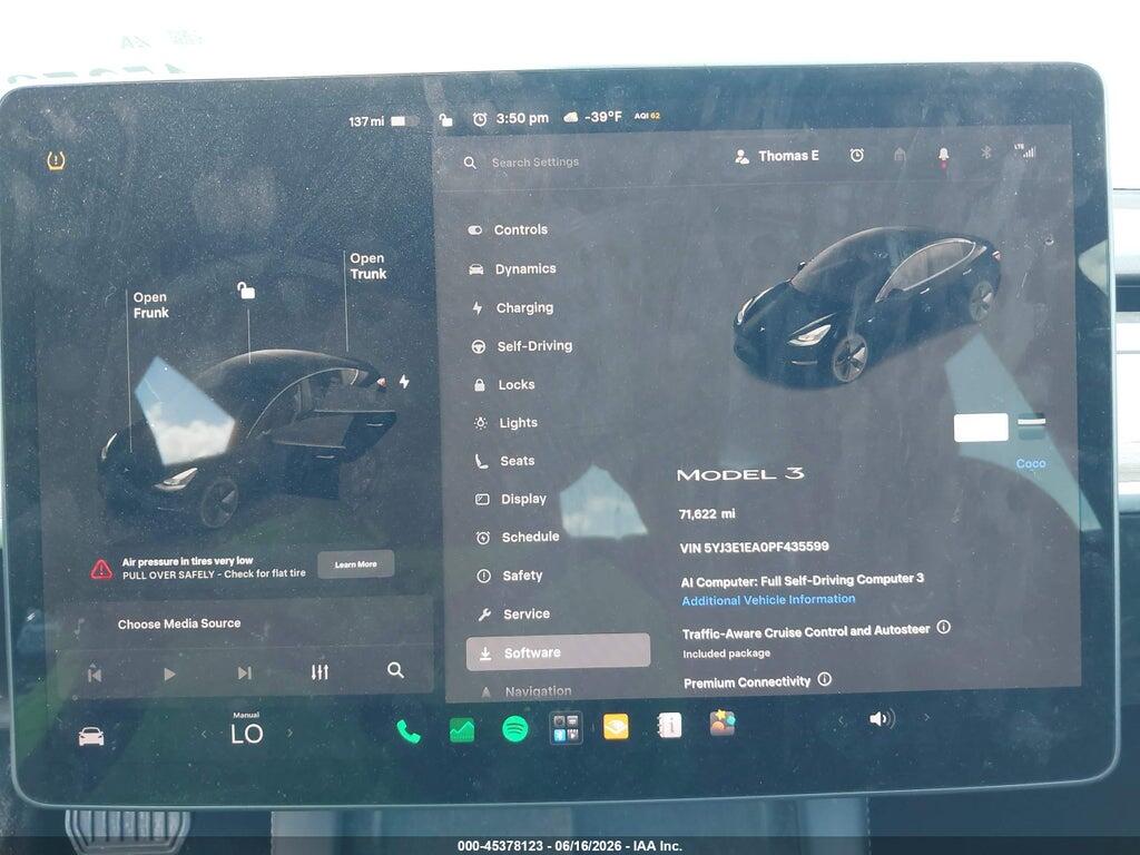 5YJ3E1EA0PF435599 2023 TESLA MODEL 3 photo no. 7