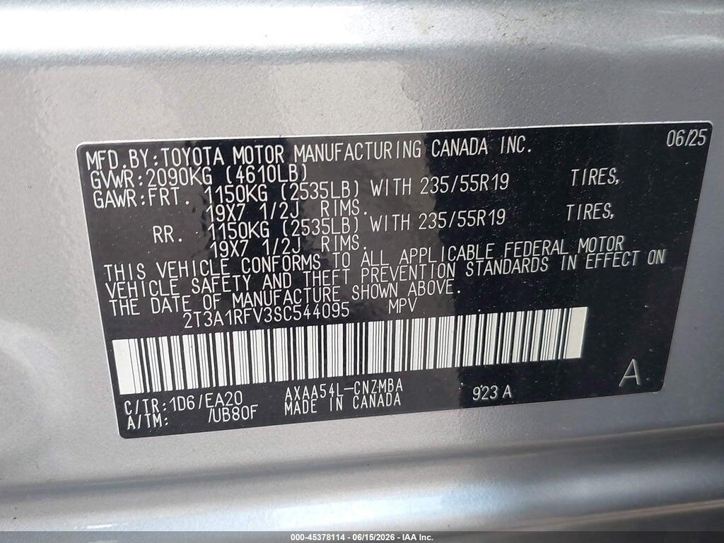 2T3A1RFV3SC544095 2025 TOYOTA RAV4 photo no. 9