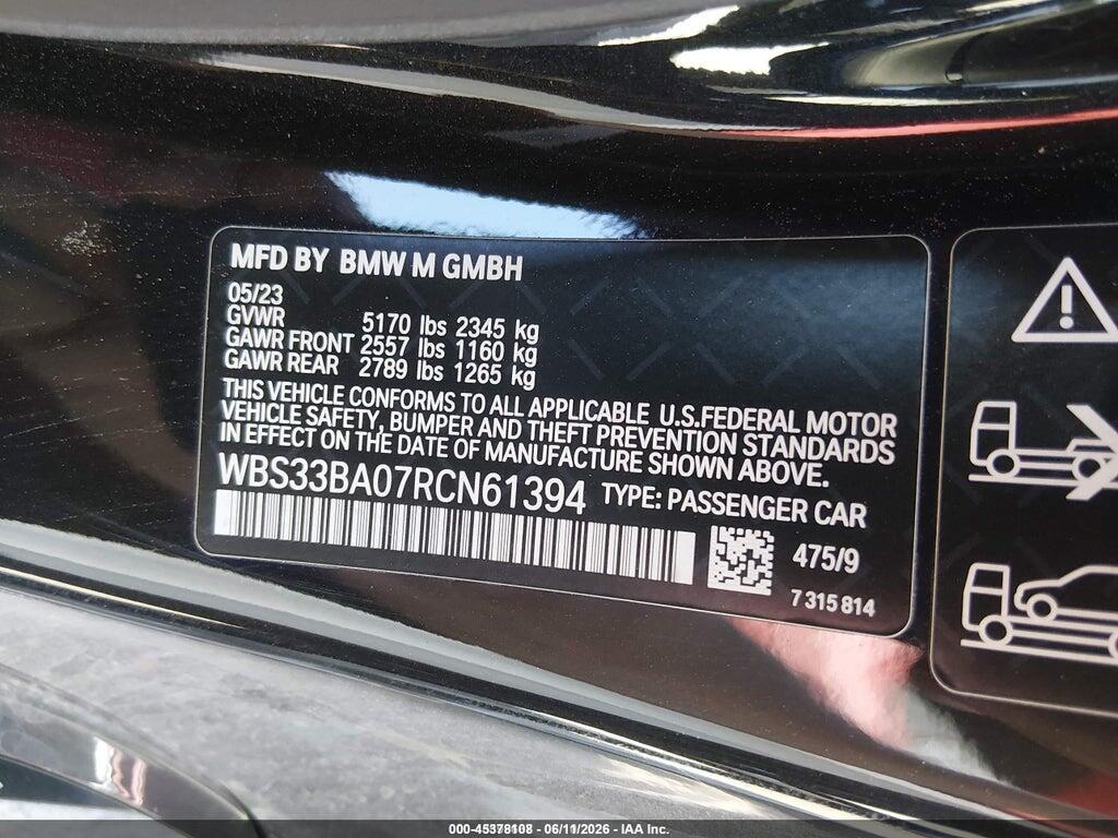 WBS33BA07RCN61394 2024 BMW M4 photo no. 9