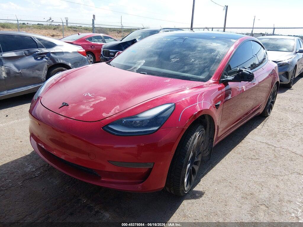 5YJ3E1EC8MF992399 2021 TESLA MODEL 3 photo no. 2