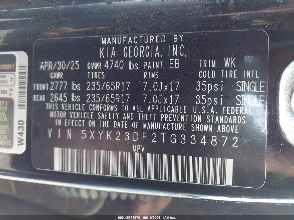 5XYK23DF2TG334872 2026 KIA SPORTAGE photo no. 9