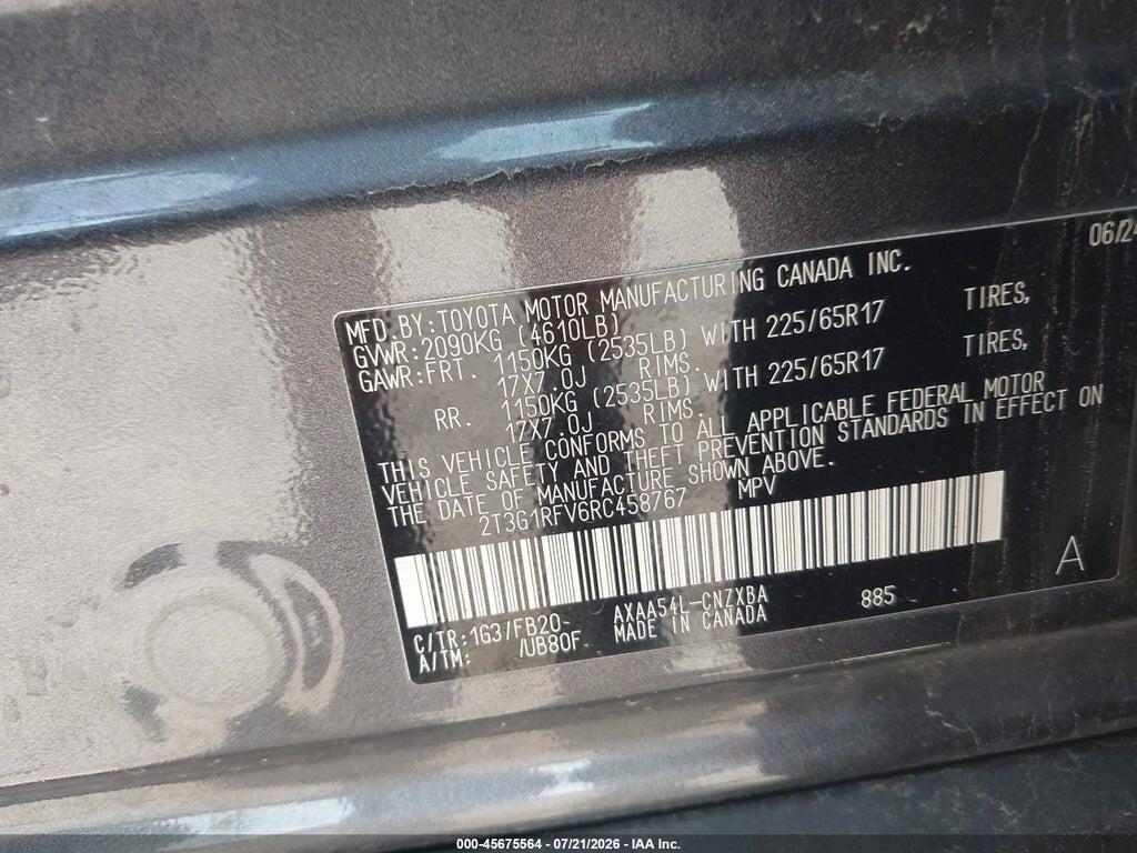 2T3G1RFV6RC458767 2024 TOYOTA RAV4 photo no. 9