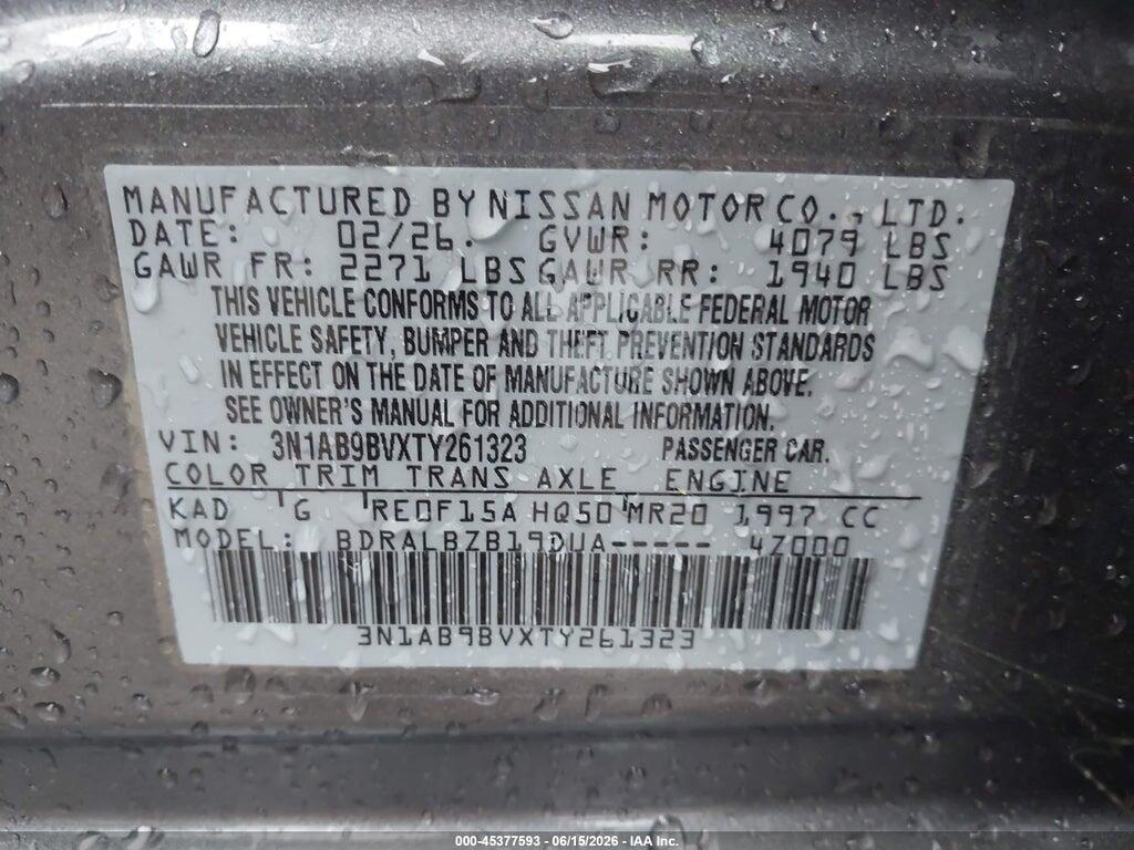3N1AB9BVXTY261323 2026 NISSAN SENTRA photo no. 9