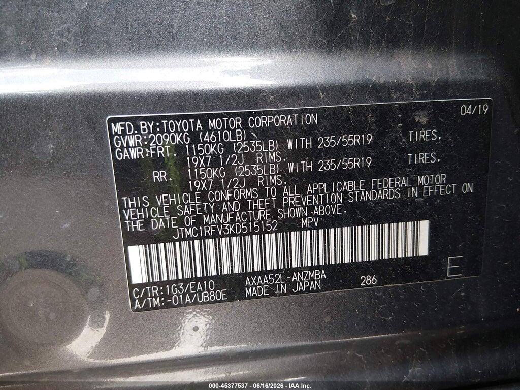 JTMC1RFV3KD515152 2019 TOYOTA RAV4 photo no. 9