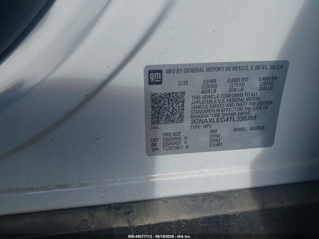 3GNAXLEG4TL338359 2026 CHEVROLET EQUINOX photo no. 9