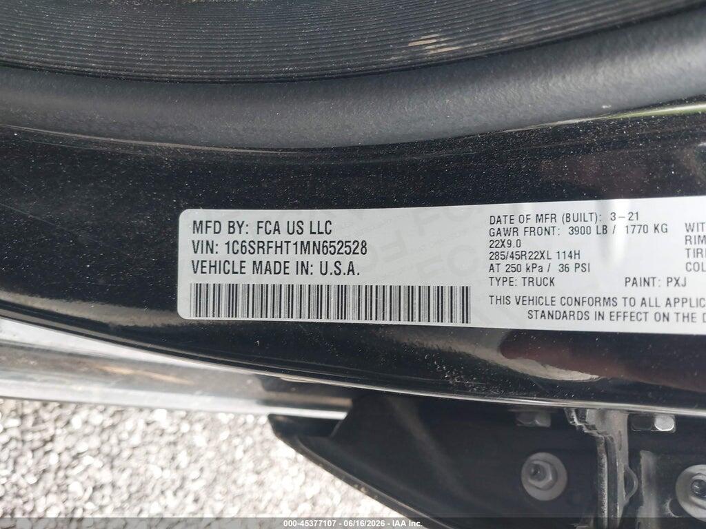 1C6SRFHT1MN652528 2021 RAM 1500 photo no. 9