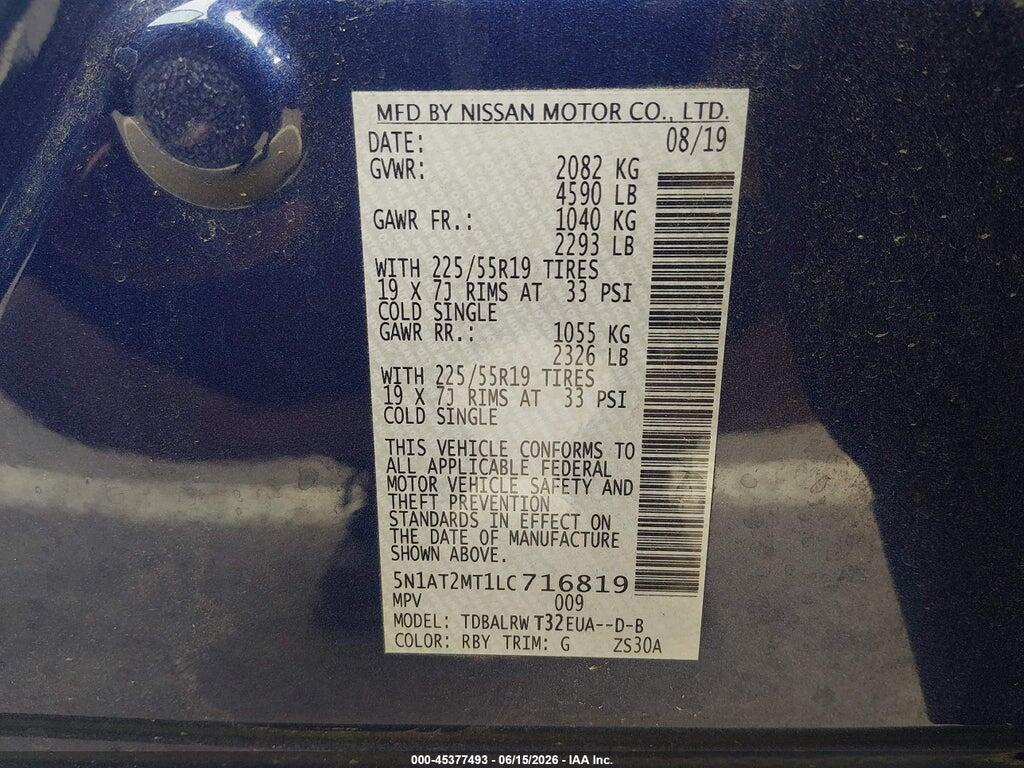 5N1AT2MT1LC716819 2020 NISSAN ROGUE photo no. 9