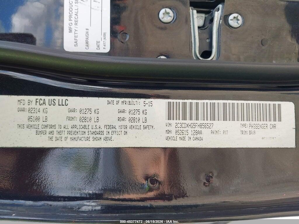 2C3CDXHG5FH856527 2015 DODGE CHARGER photo no. 9