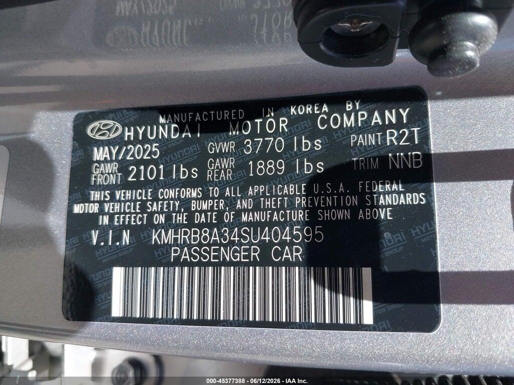 KMHRB8A34SU404595 2025 HYUNDAI VENUE photo no. 9