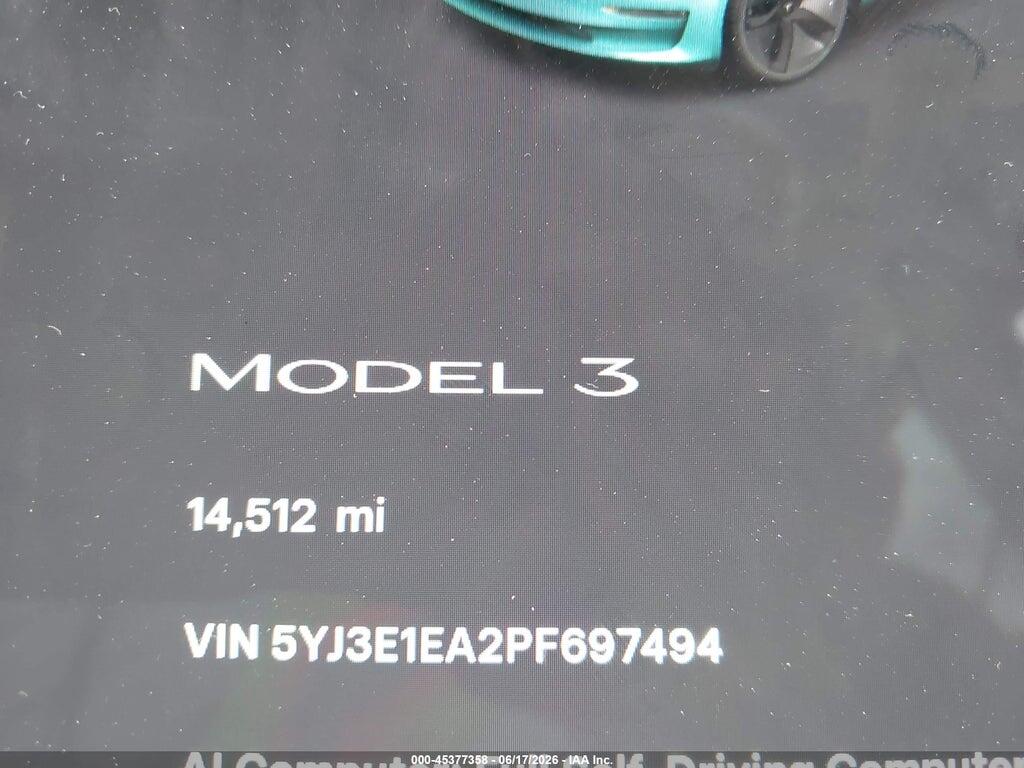 5YJ3E1EA2PF697494 2023 TESLA MODEL 3 photo no. 7
