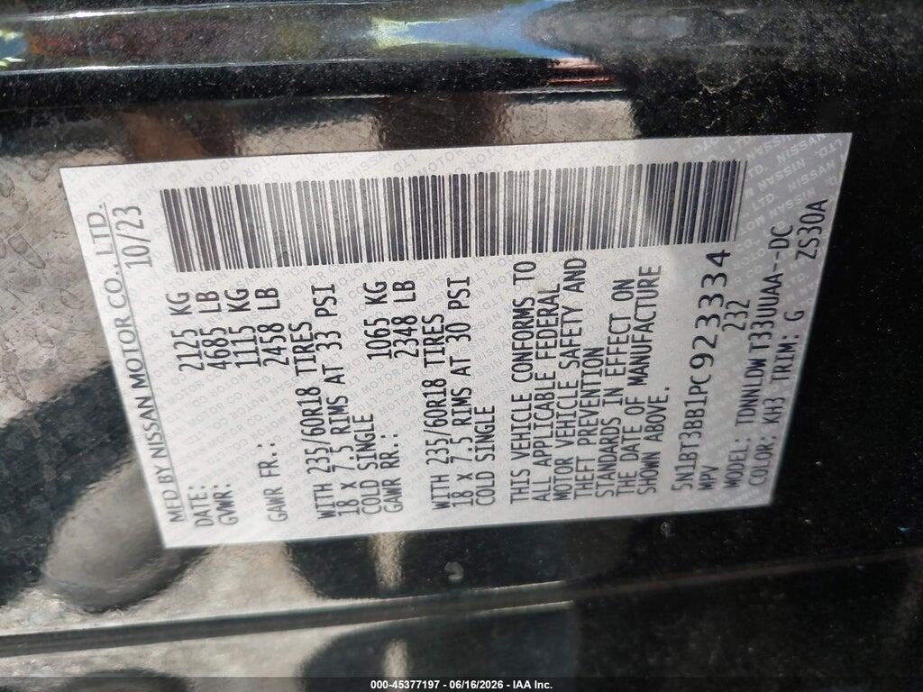 5N1BT3BB1PC923334 2023 NISSAN ROGUE photo no. 9