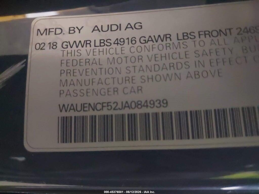 WAUENCF52JA084939 2018 AUDI A5 photo no. 9