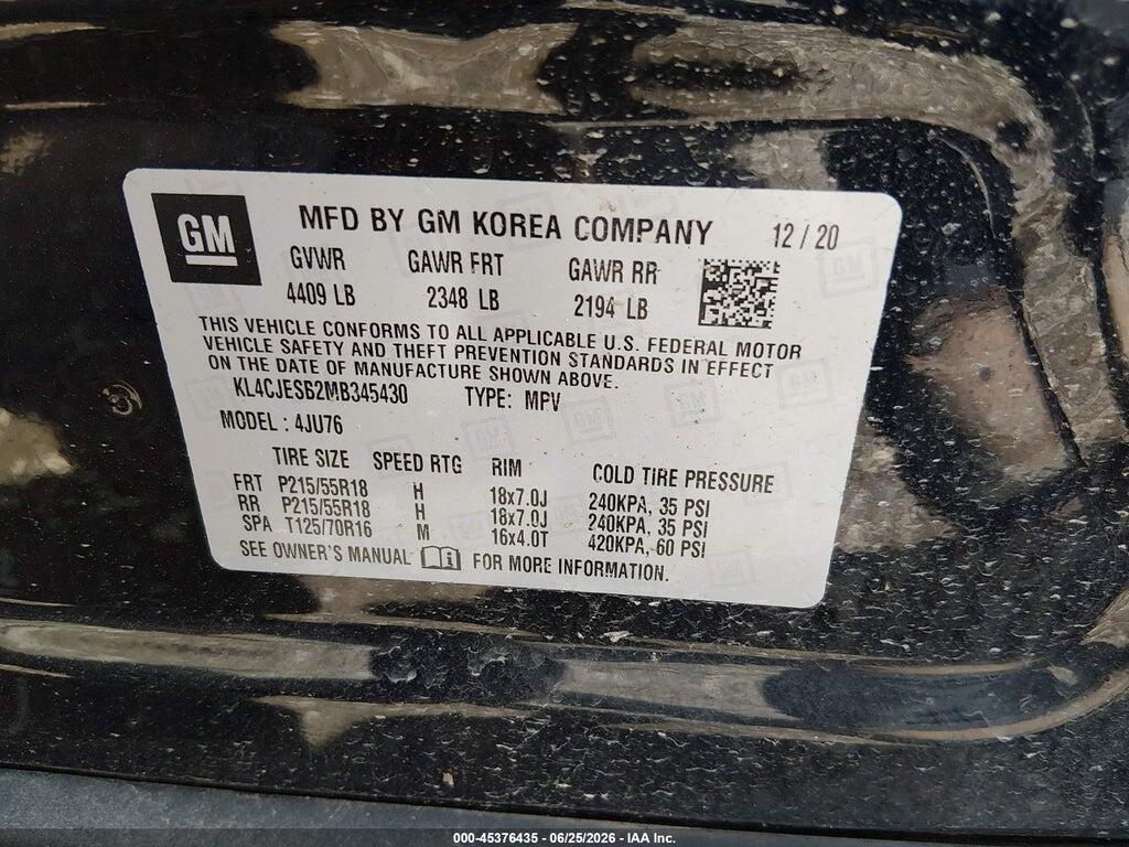 KL4CJESB2MB345430 2021 BUICK ENCORE photo no. 9