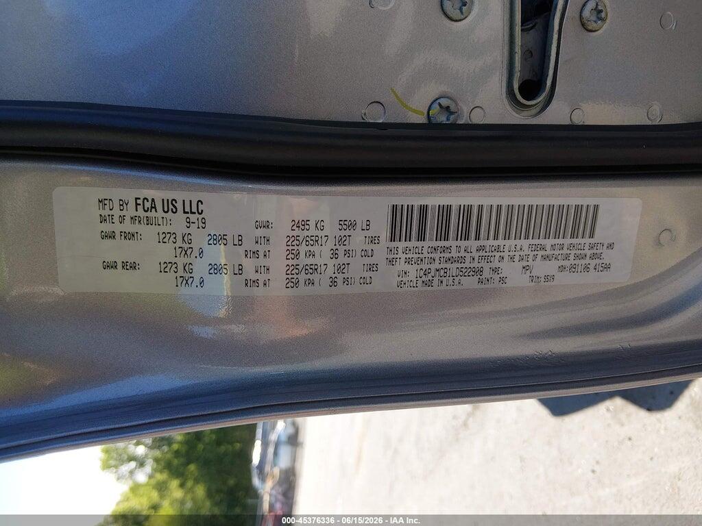 1C4PJMCB1LD522908 2020 JEEP CHEROKEE photo no. 9