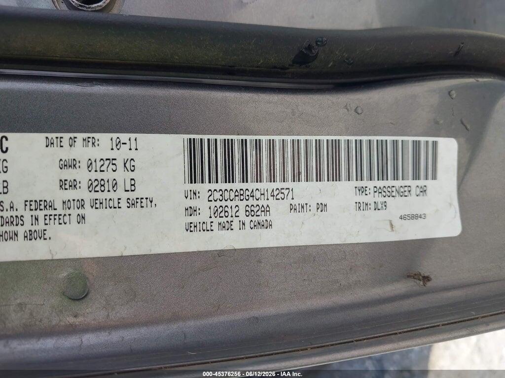 2C3CCABG4CH142571 2012 CHRYSLER 300 photo no. 9