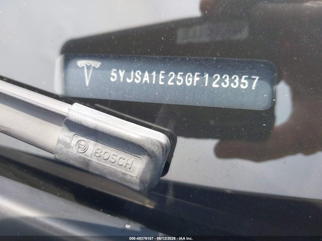 5YJSA1E25GF123357 2016 TESLA MODEL S photo no. 9