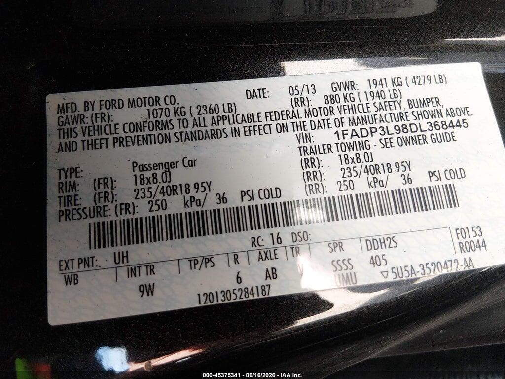 1FADP3L98DL368445 2013 FORD FOCUS ST photo no. 9