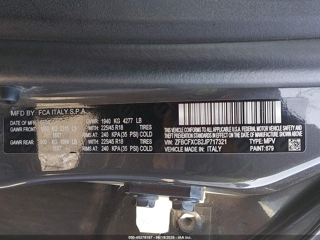 ZFBCFXCB2JP717321 2018 FIAT 500X photo no. 9
