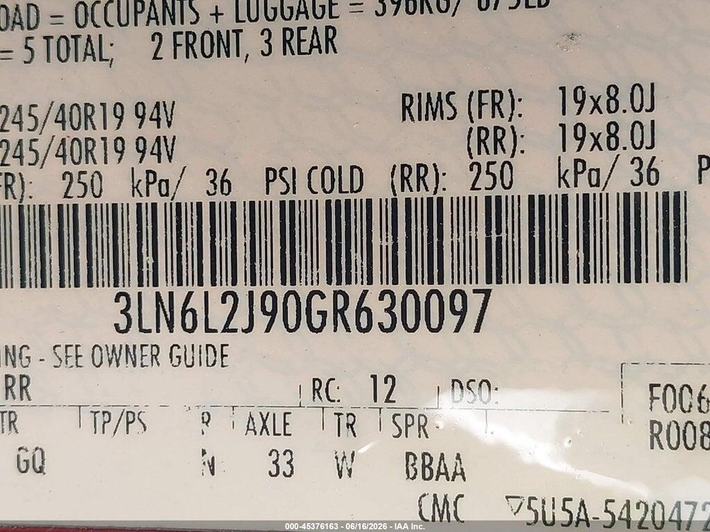 3LN6L2J90GR630097 2016 LINCOLN MKZ photo no. 9
