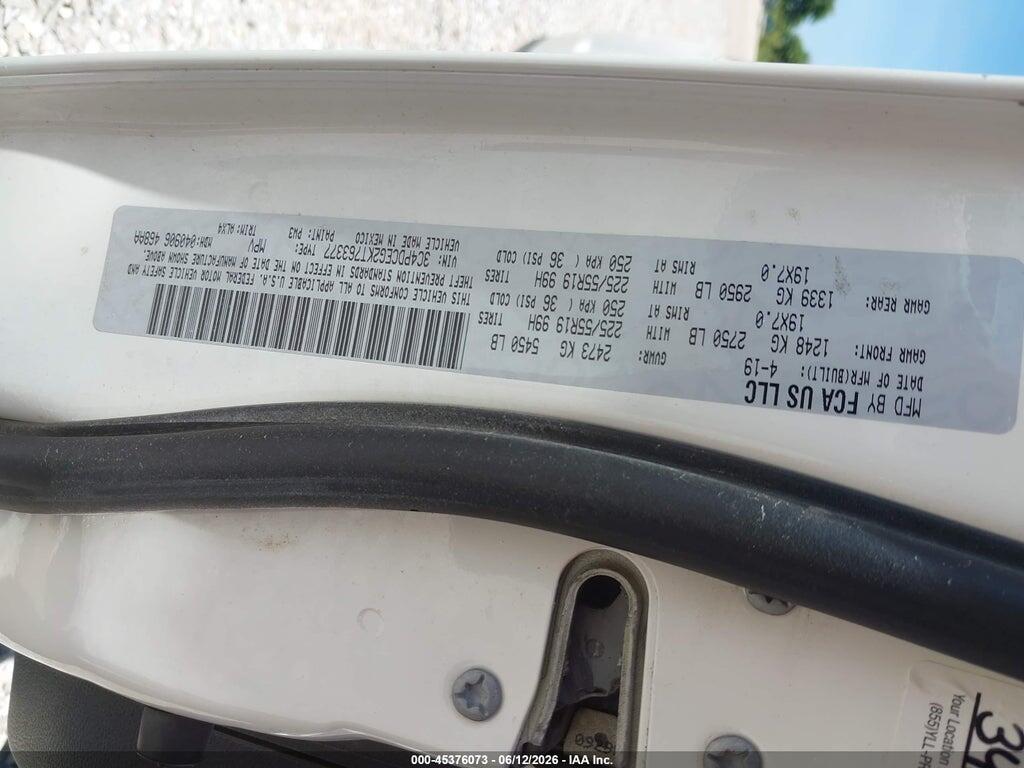 3C4PDCEG2KT763377 2019 DODGE JOURNEY photo no. 9
