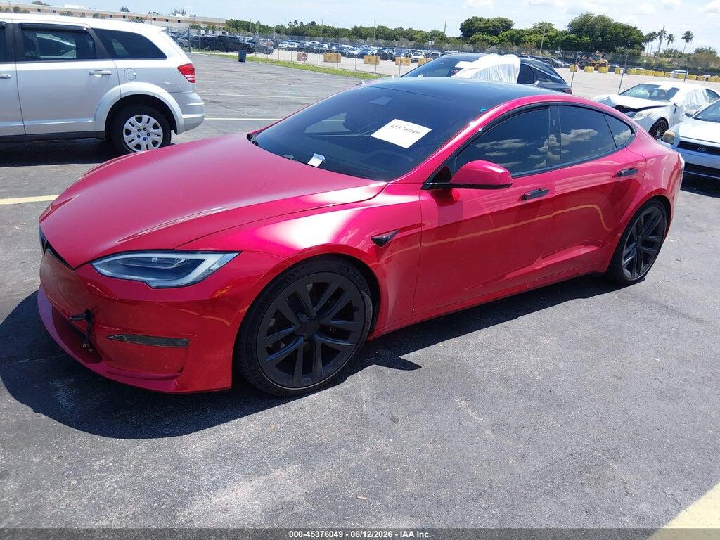 5YJSA1E68MF452083 2021 TESLA MODEL S photo no. 2