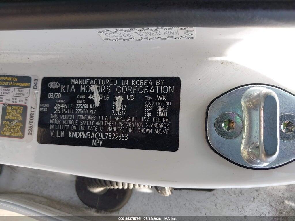 KNDPM3AC9L7822353 2020 KIA SPORTAGE photo no. 9