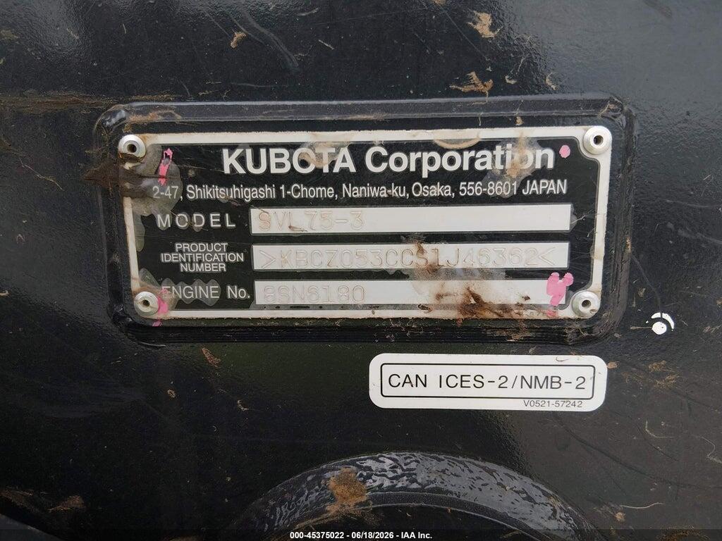 KBCZ053CCS1J46362 2025 KUBOTA SVL75-3HFWVR photo no. 9