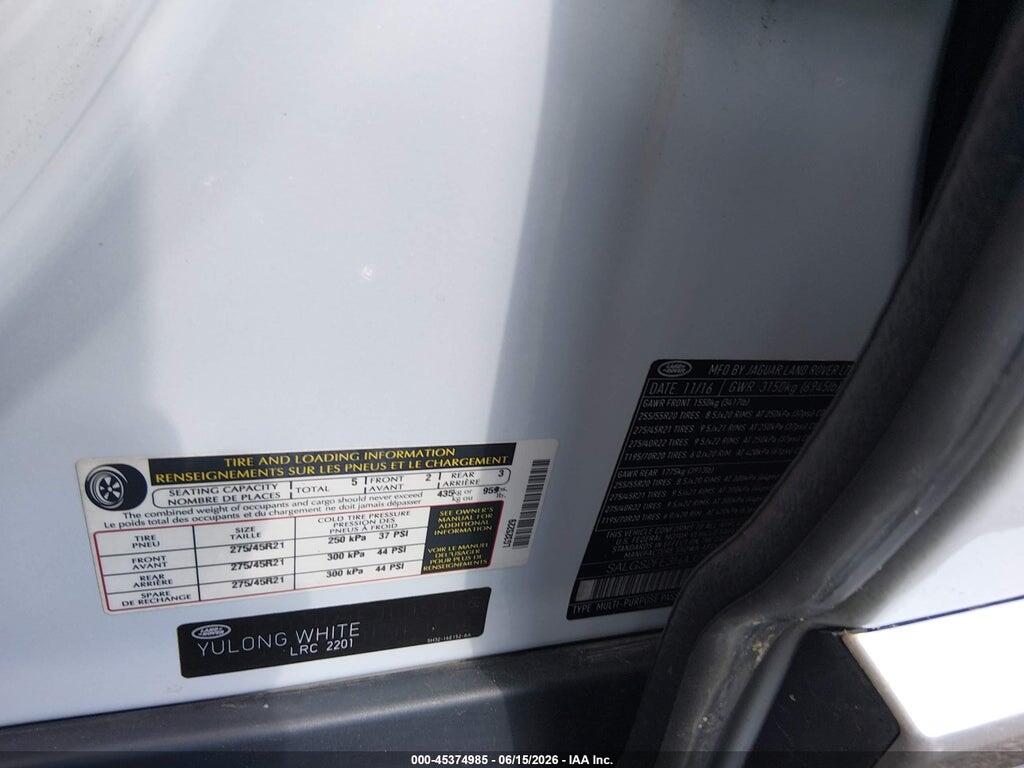 SALGS2FE3HA325229 2017 LAND ROVER RANGE ROVER photo no. 9