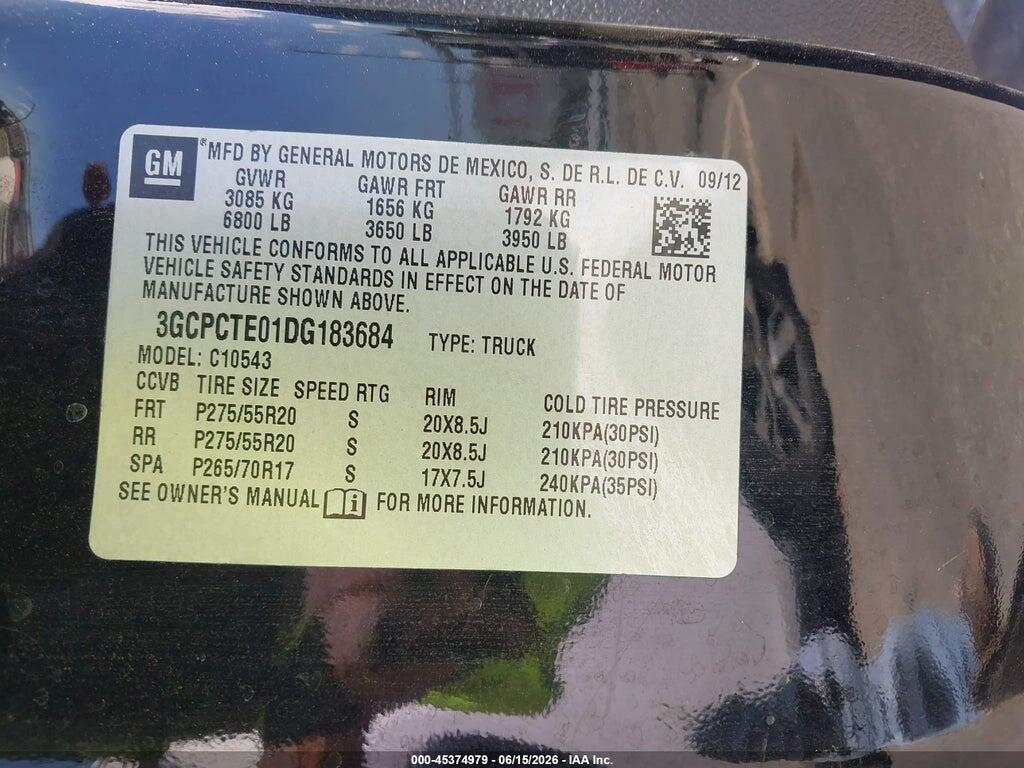 3GCPCTE01DG183684 2013 CHEVROLET SILVERADO 1500 photo no. 9