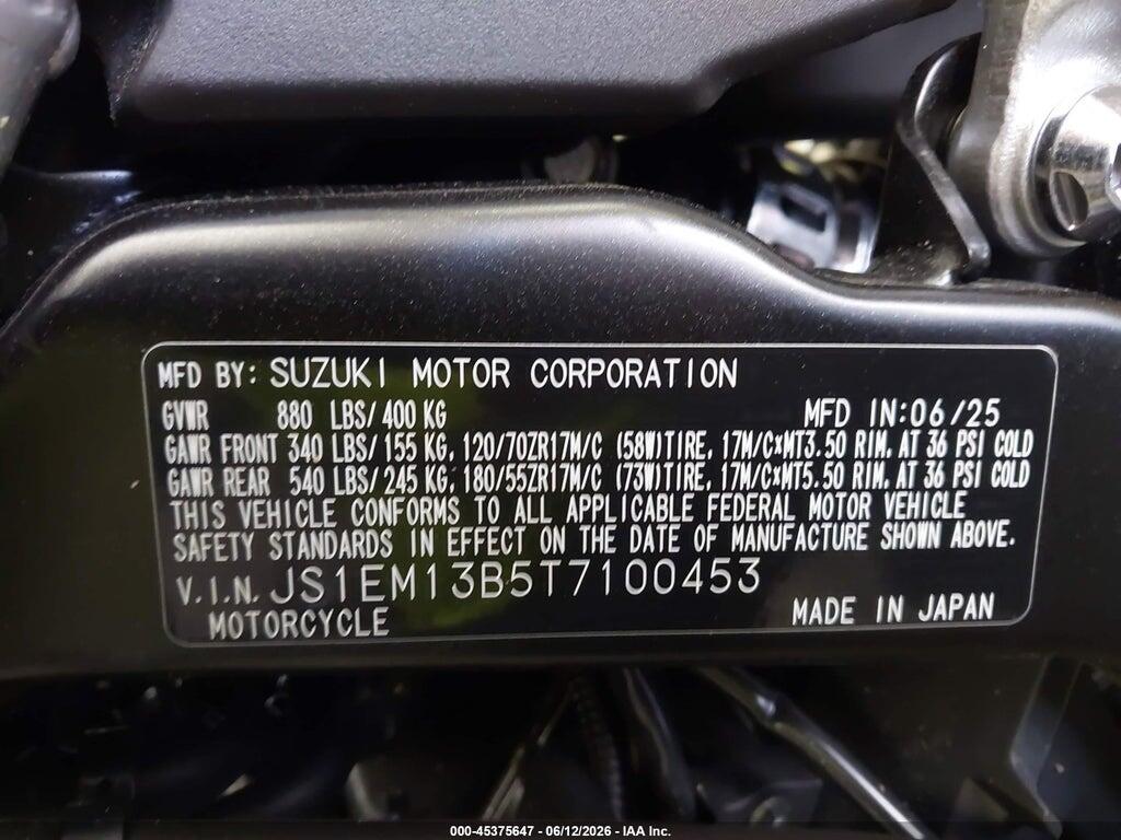 JS1EM13B5T7100453 2026 SUZUKI GSX800 photo no. 10